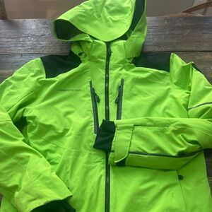 Obermeyer Men's Neon Green Ski Jacket Sz Med